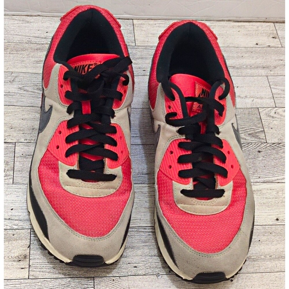 Nike Air Max 90 Men’s Low Top Lace-Up Sneakers Pink/Gray/Black CT3621-991